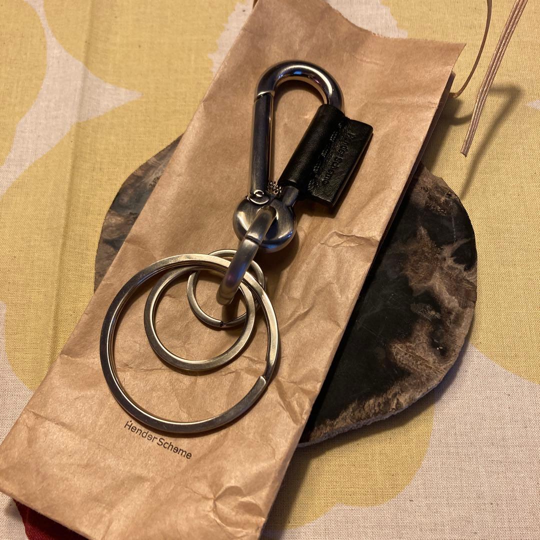 新品 タグ付き HenderScheme カラビナ キーホルダー 黒