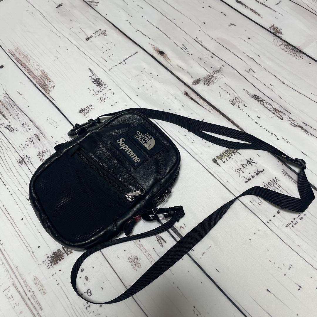 【本革】Supreme ノースフェイス　レザー　ショルダーバッグ　ウエストポーチ