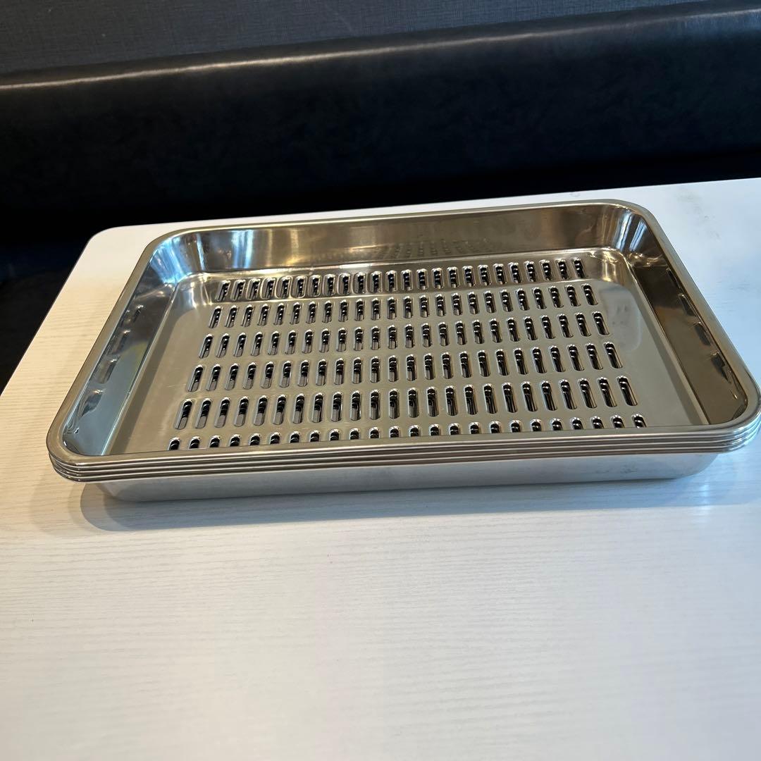 ステンレス製オーブントレー 4枚セット