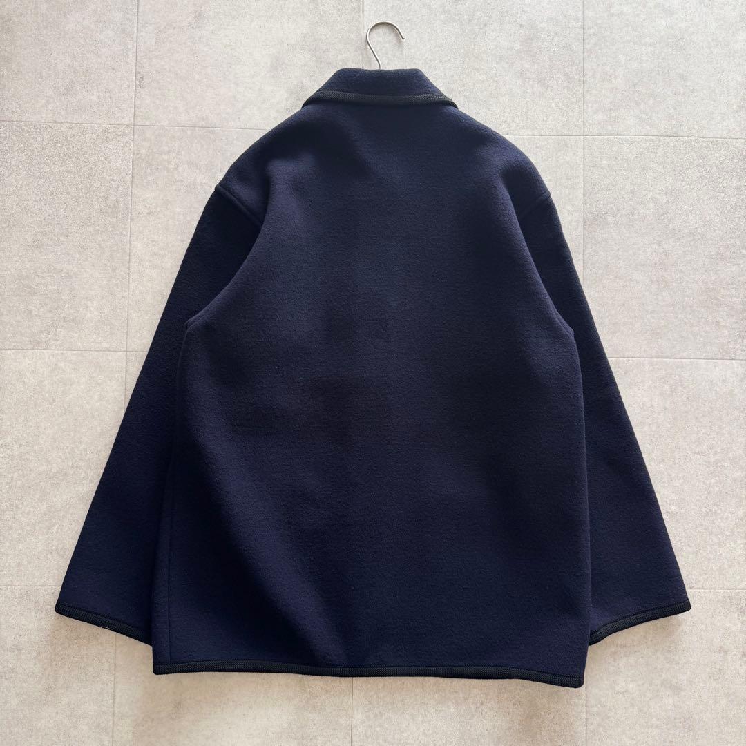 バーバリーズ　コート　ダブルフェイス　ノバチェック　カシミヤ混　7　紺　金ボタン