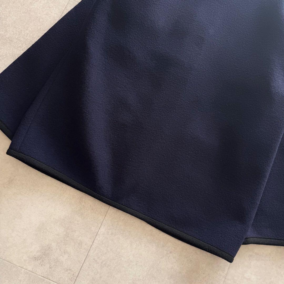 バーバリーズ　コート　ダブルフェイス　ノバチェック　カシミヤ混　7　紺　金ボタン