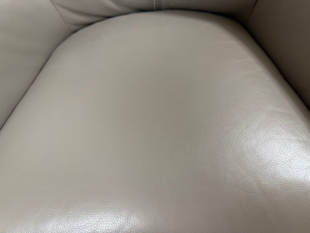 ソファー1人掛け　グレーオーダー品 東京インテリア　本革　送料込み