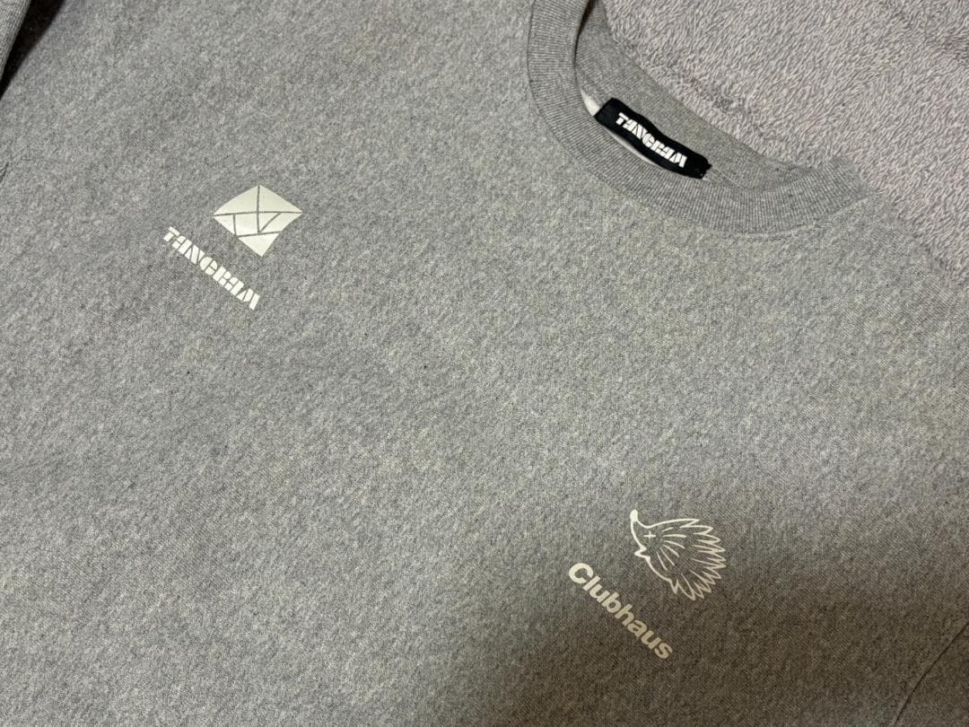 美品clubhaus TANGRAM コラボ グレー スウェット トレーナー　L
