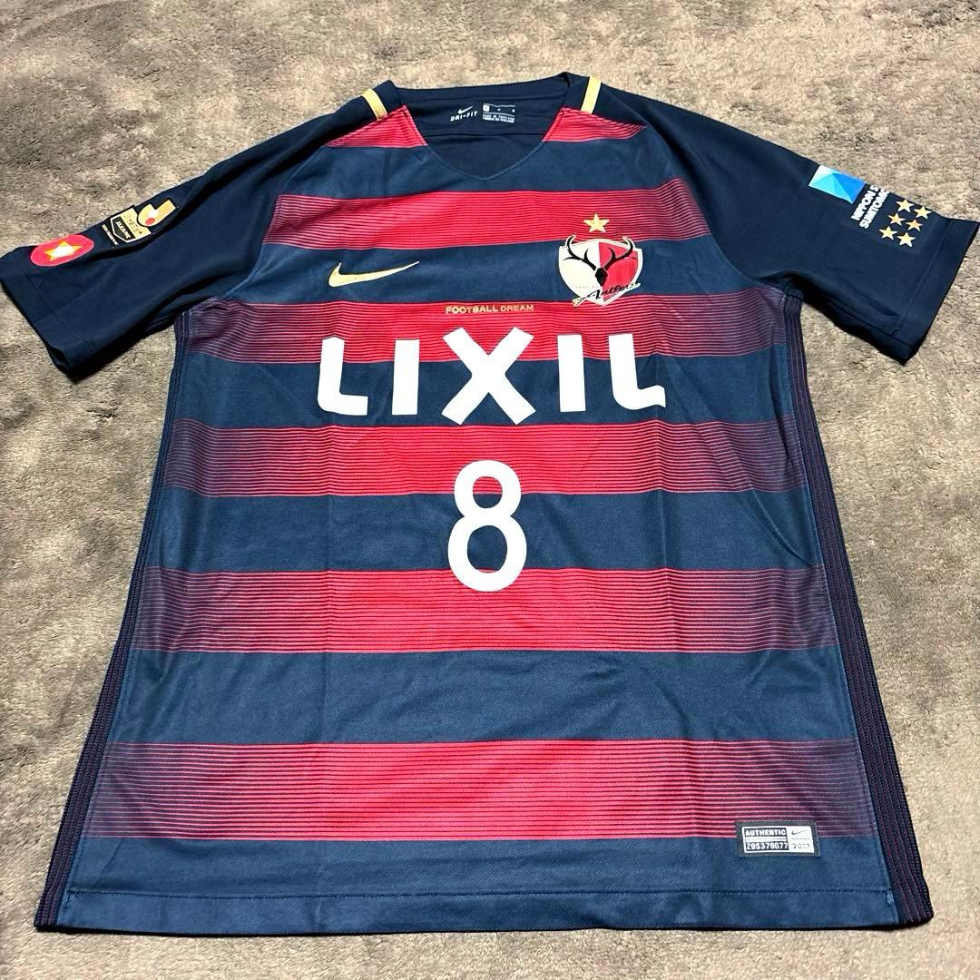 【美品】鹿島アントラーズ 土居聖真 背番号8 2017 ホーム ナイキ Mサイズ