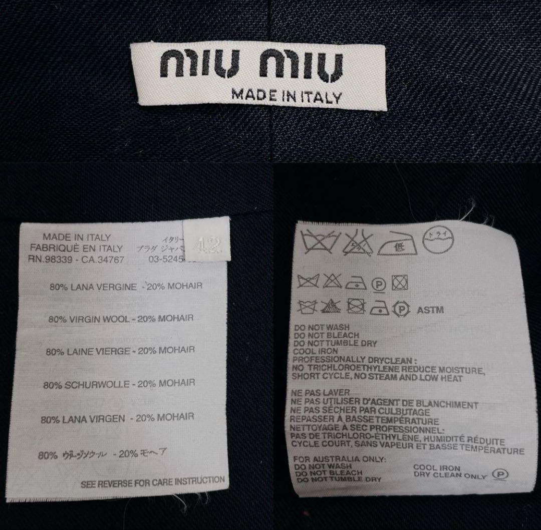 年始セール❣️ miumiu ナポレオン ジャケット Pコート ショート ウール