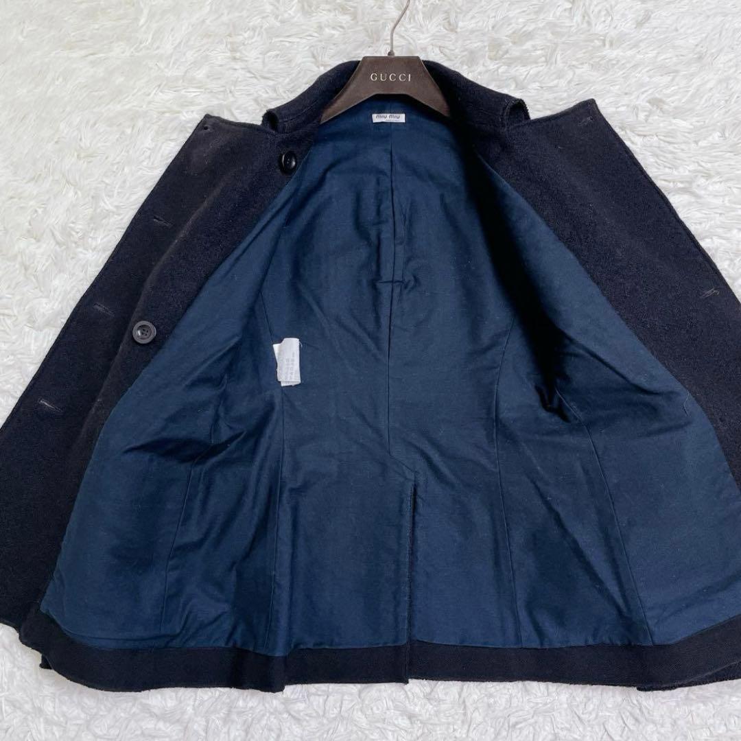 年始セール❣️ miumiu ナポレオン ジャケット Pコート ショート ウール