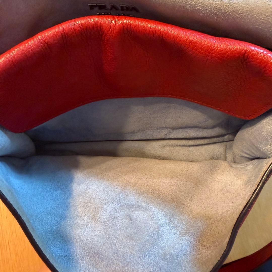PRADA エチケット 2WAYバッグ 斜めショルダーバッグ レザー