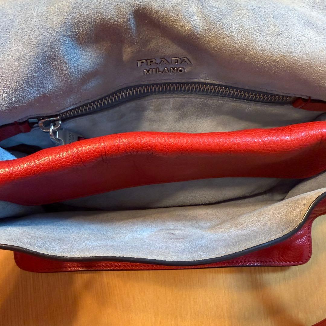 PRADA エチケット 2WAYバッグ 斜めショルダーバッグ レザー