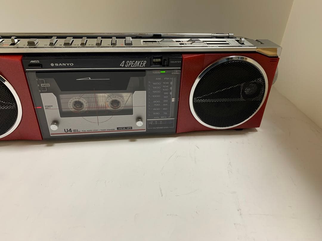 SANYO MR-U4SL FM/AM ステレオラジオカセット 動作美品