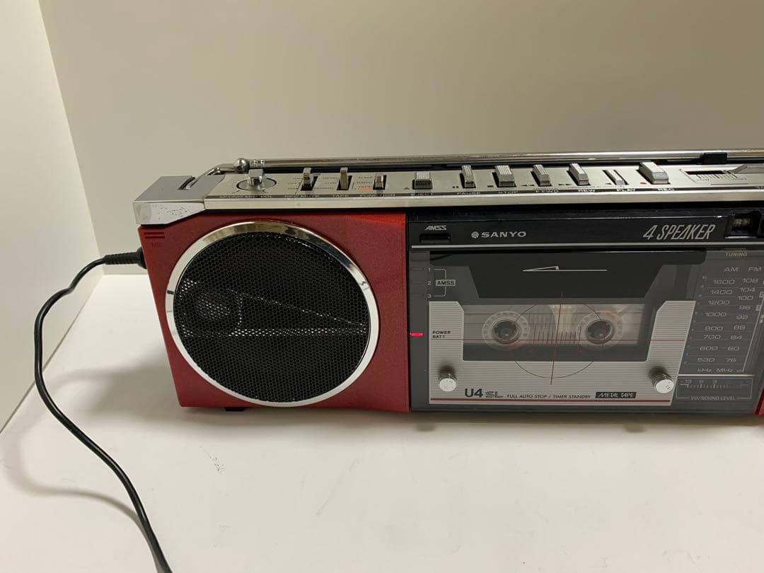 SANYO MR-U4SL FM/AM ステレオラジオカセット 動作美品