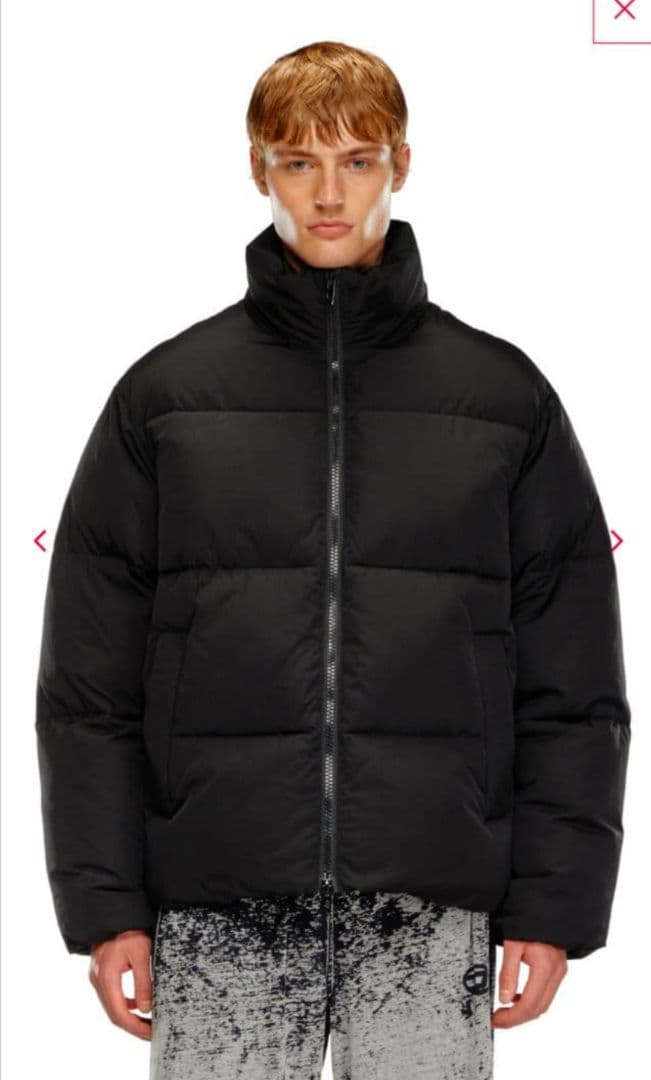 【12日まで】24-25年モデル　DIESEL ダウンジャケット/46/ブラック