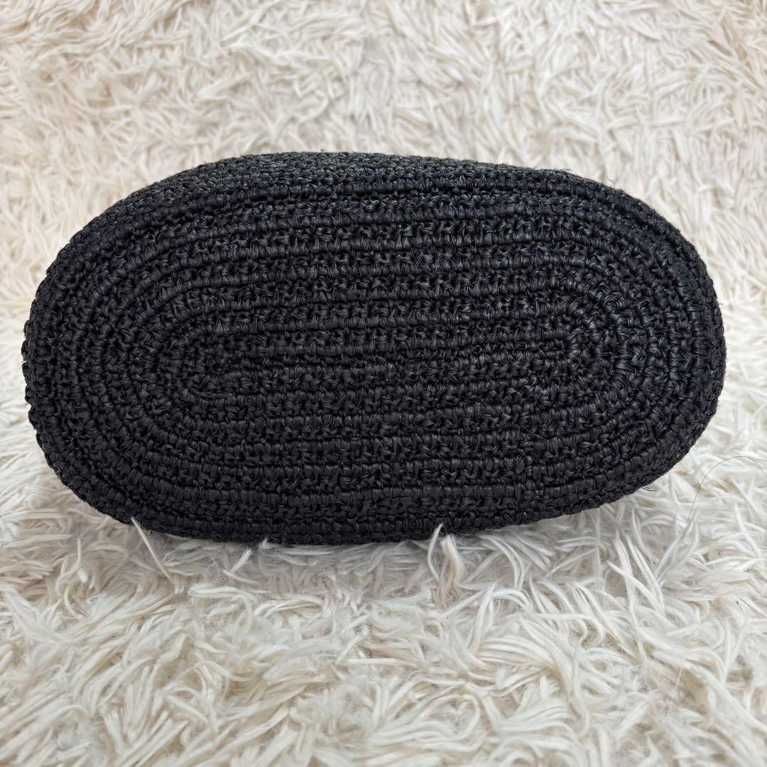 付属袋・ポーチ付 ヘレンカミンスキー カゴバッグ チャーム・フリンジ ラフィア