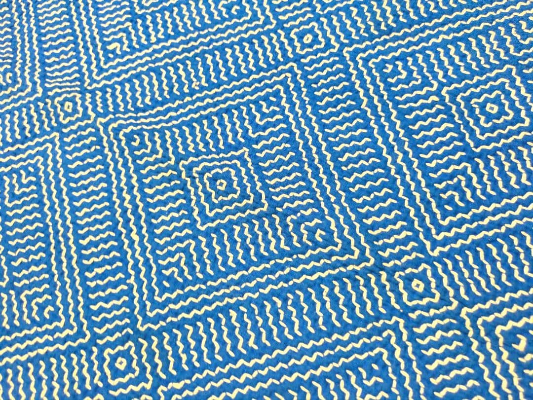 #187 ヴィンテージ ラリーキルト / カンタキルト カバー 厚手 希少 青