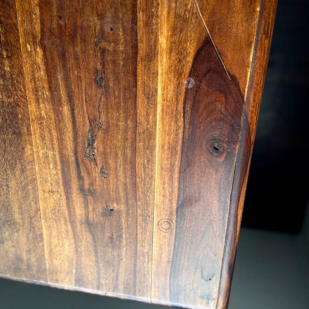 アンティーク無垢材テーブル　ブロカント 古道具 作業台 ダイニングテーブル 四角