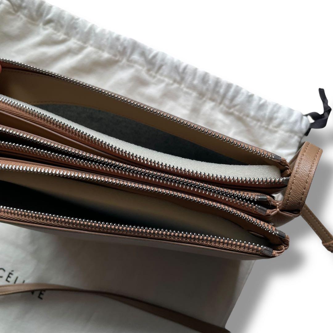 1度使用美品 CELINE セリーヌ ラムスキン キャメル トリコ バッグ