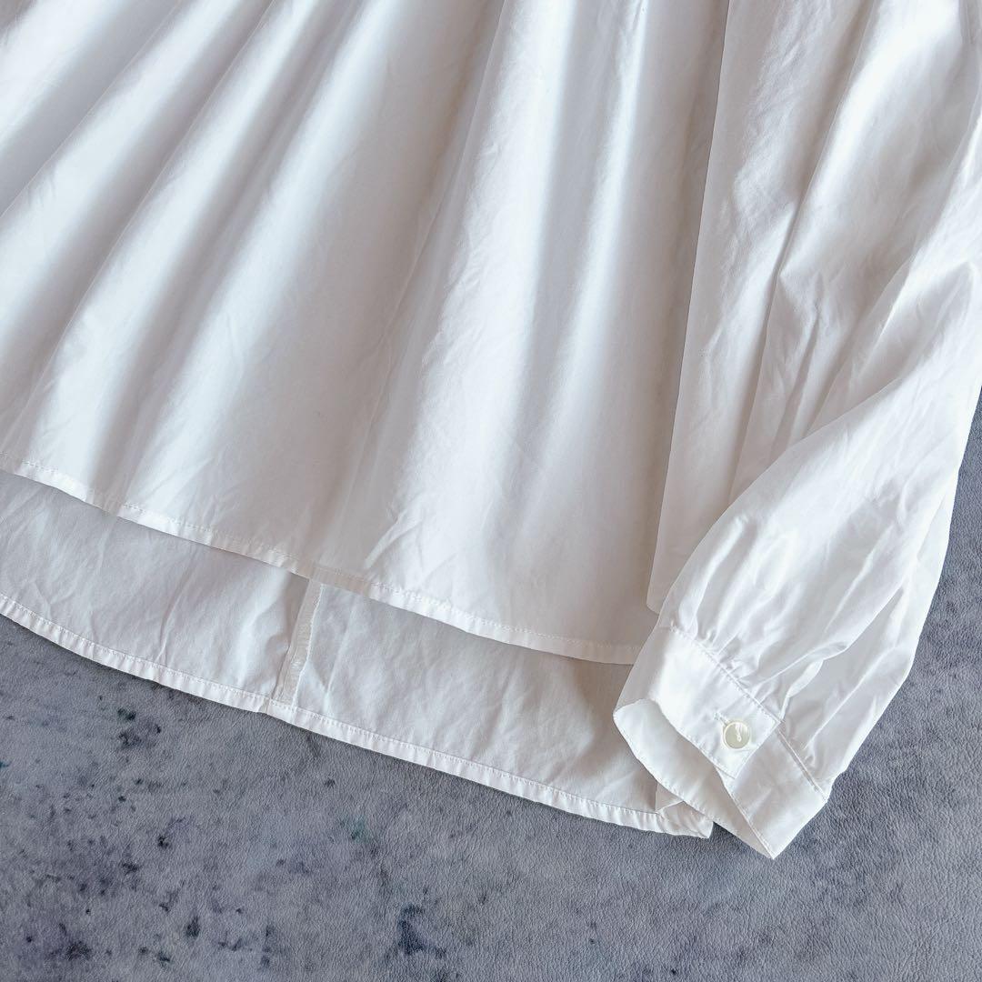 【美品】 un cinq ⿻ コットン 襟袖タック ブラウス セレモニー お仕事