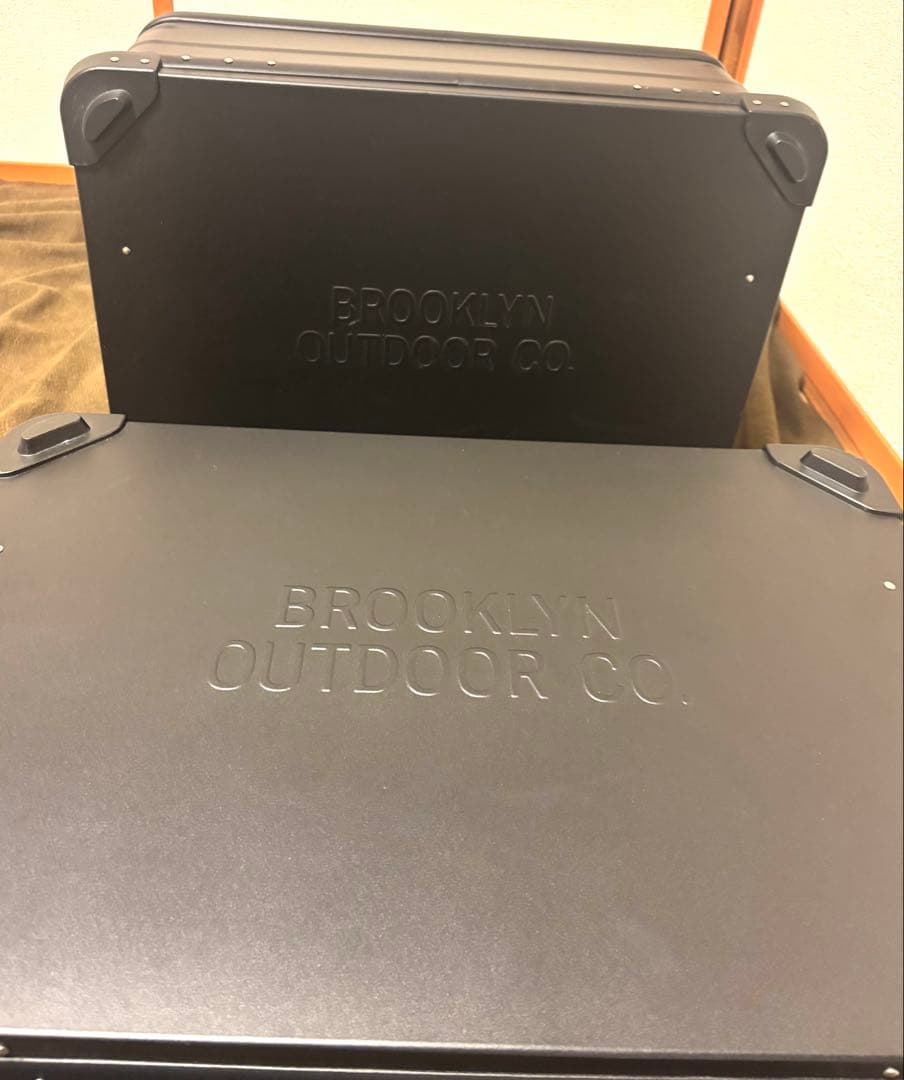 ブルックリンアウトドアカンパニー　アルミコンテナ　ブラックMサイズ　2個セット