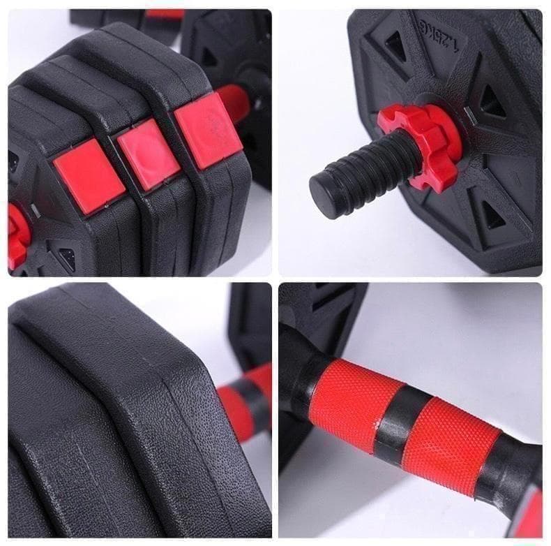 【角型プレート】合計50kgバーベルにもなるダンベル 25kg×2個セット A9