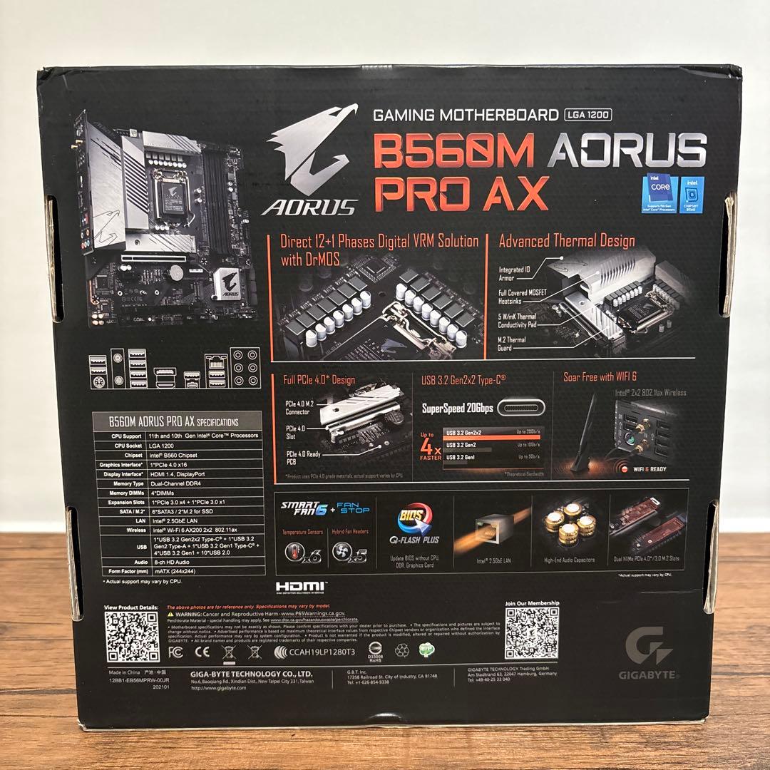 【未開封】GIGABYTE B560M AORUS PRO AX Rev.1.1