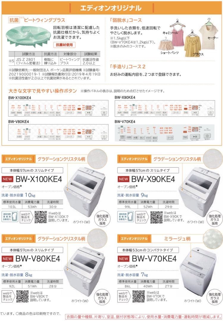 2025年製 日立ビートウォッシュBW-V100KE4 10kg 全自動洗濯機