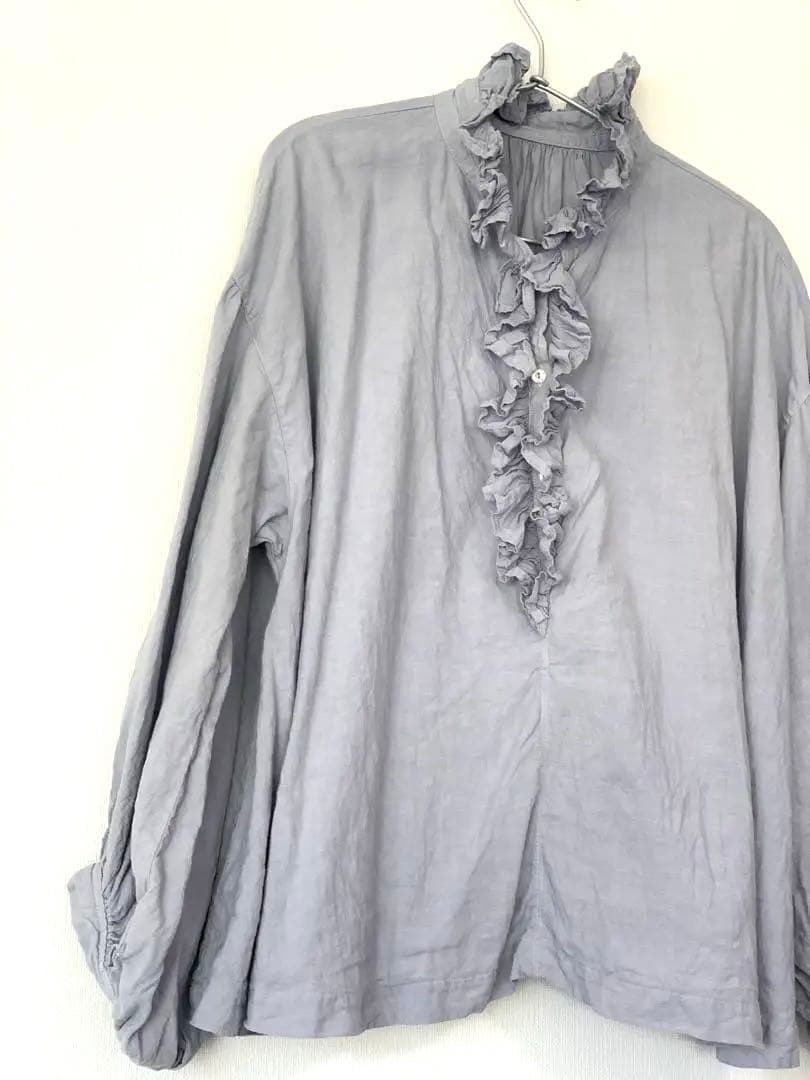 nest Robe ネストローブ　近江晒しライトブルー　ブラウス