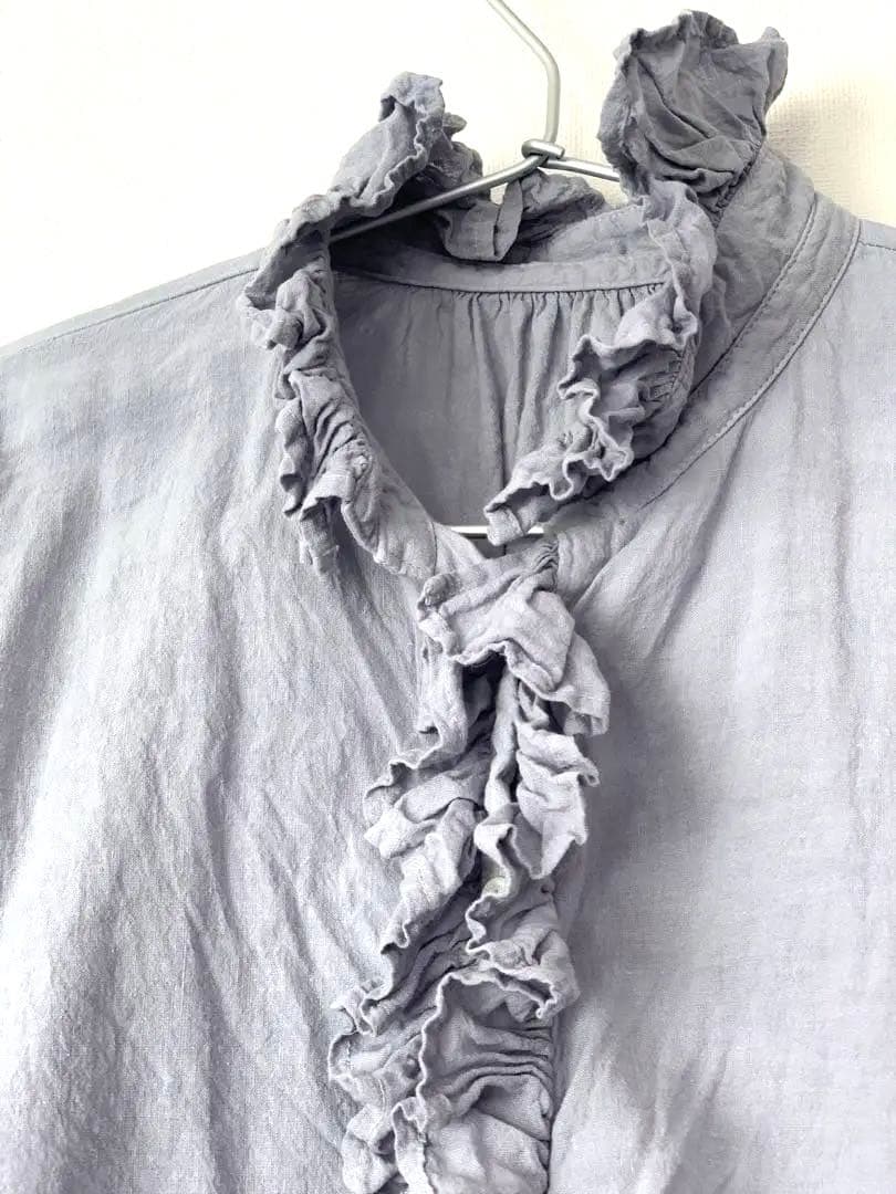 nest Robe ネストローブ　近江晒しライトブルー　ブラウス