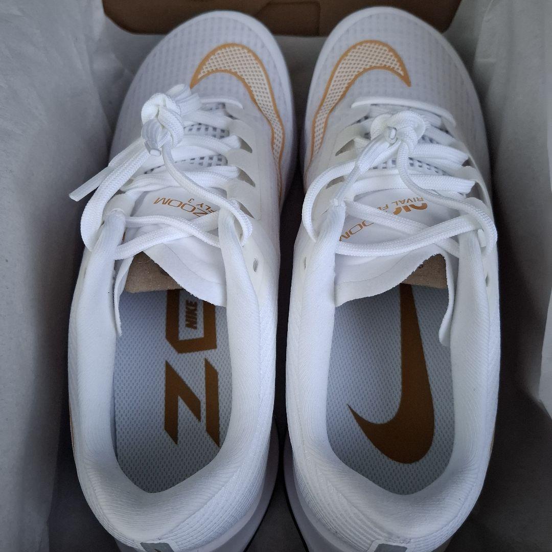 【新品】 ナイキ エア ズーム ライバルフライ 3 ホワイト ゴールド 27.0