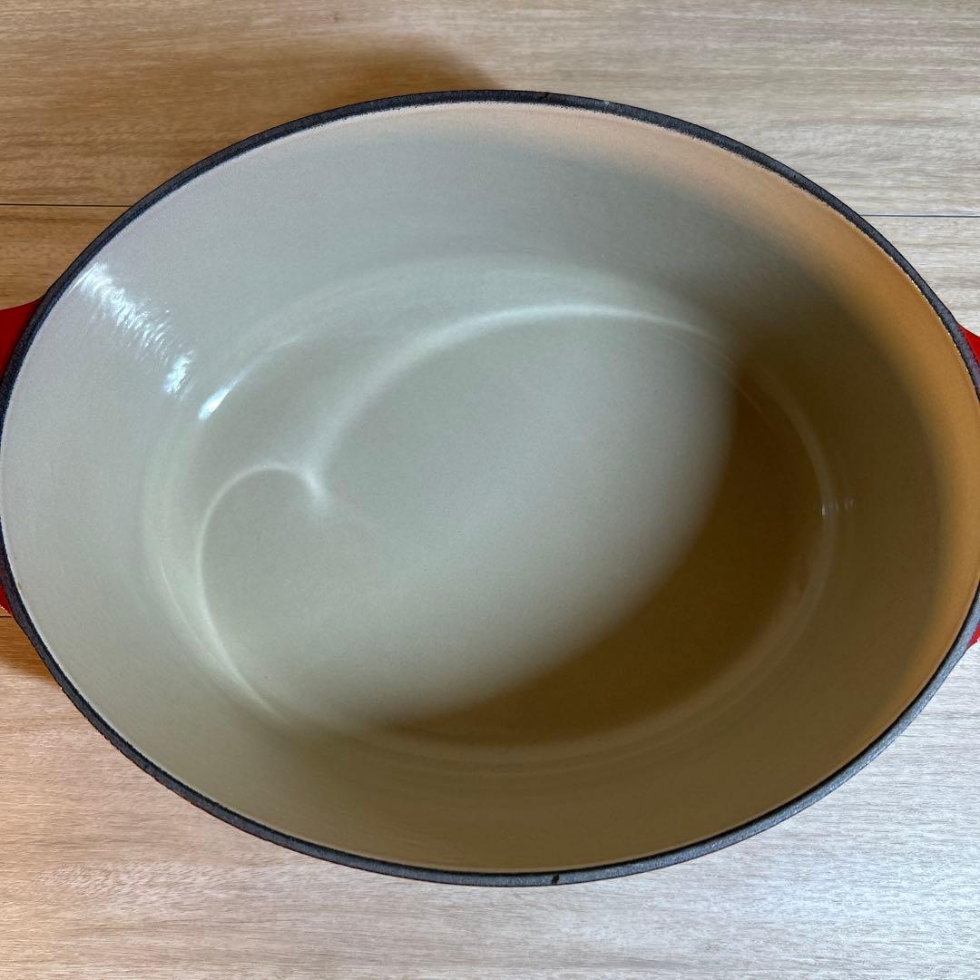 ルクルーゼ　ココットオーバル　25cm チェリーレッド　両手鍋　鍋