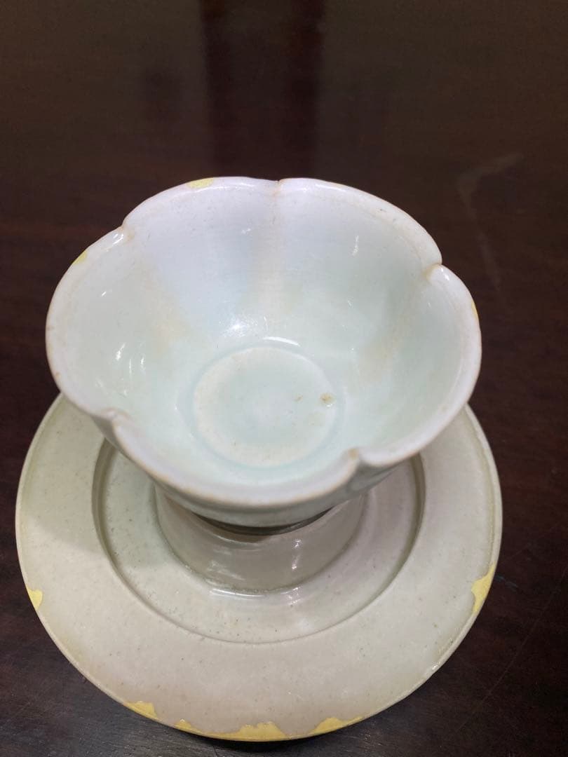 中国　宋　湖田窯　青白磁　盃　盃台