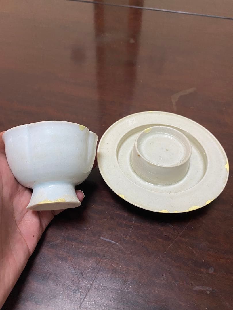 中国　宋　湖田窯　青白磁　盃　盃台