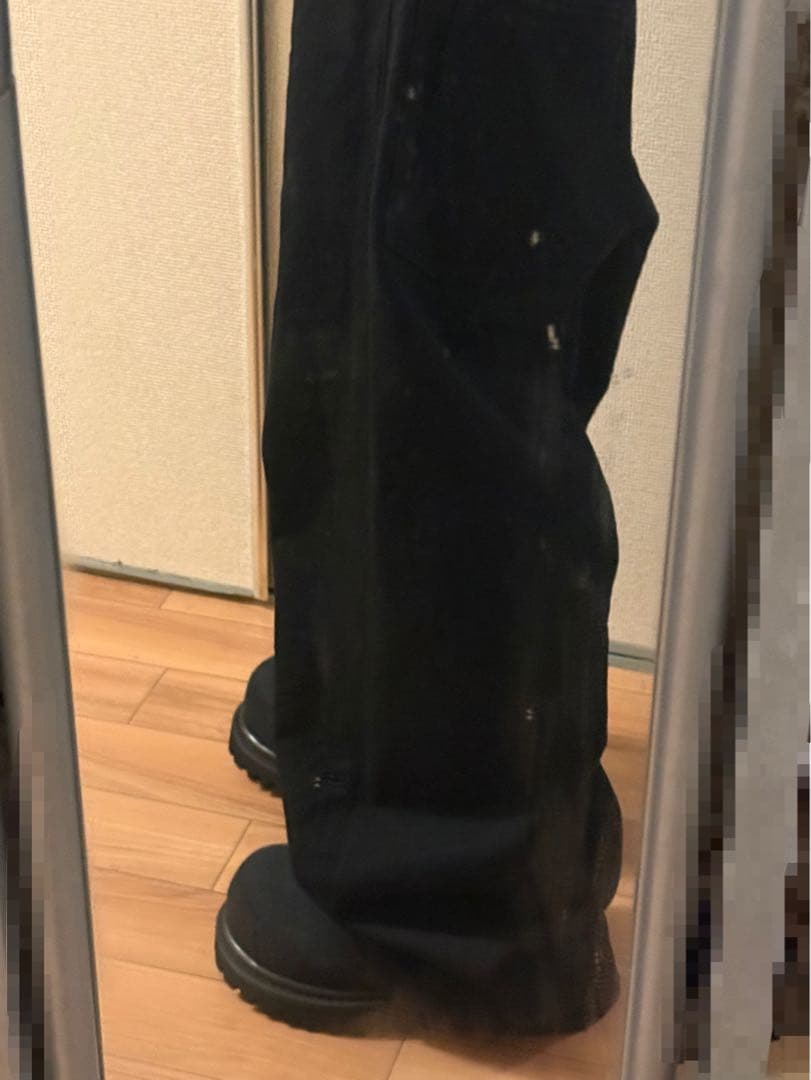 厚底ブラックハイカットブーツ