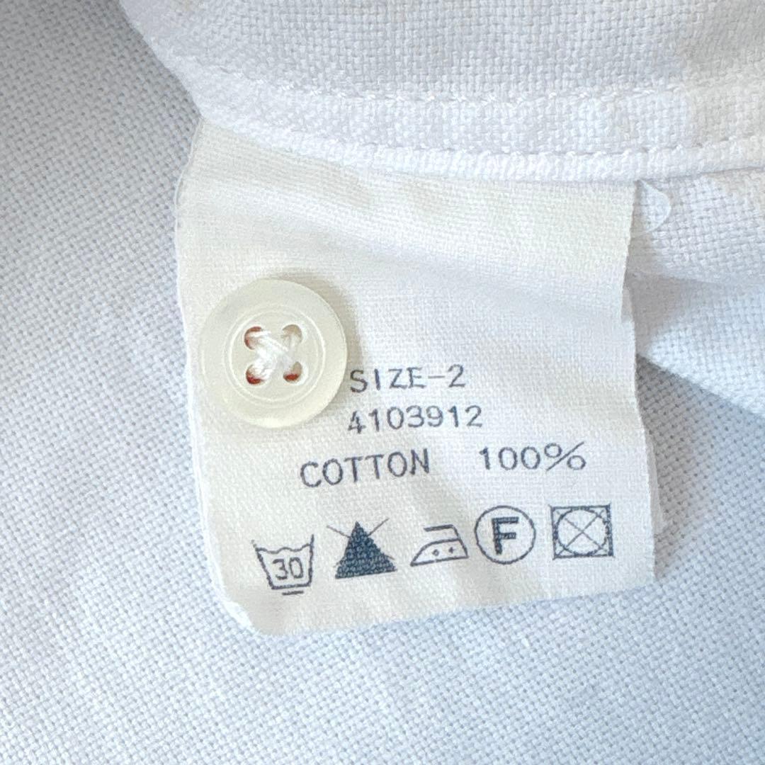 45R フォーティファイブアール 長袖 シャツ 刺繍入り 白 オックス サイズ2