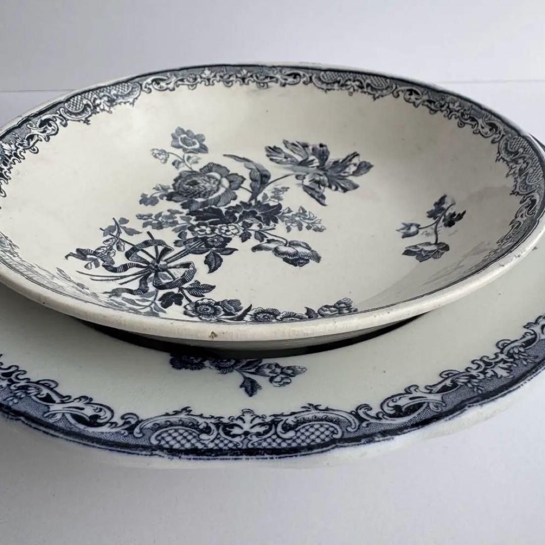 レア　フランスアンティーク　サルグミンヌ　Fontanges カロットプレート