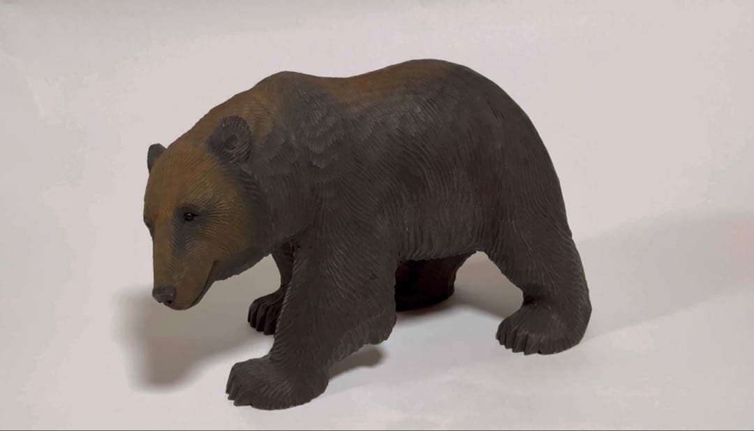 木彫り熊　八雲　2体セット【茂木多喜治作・加藤貞夫作】