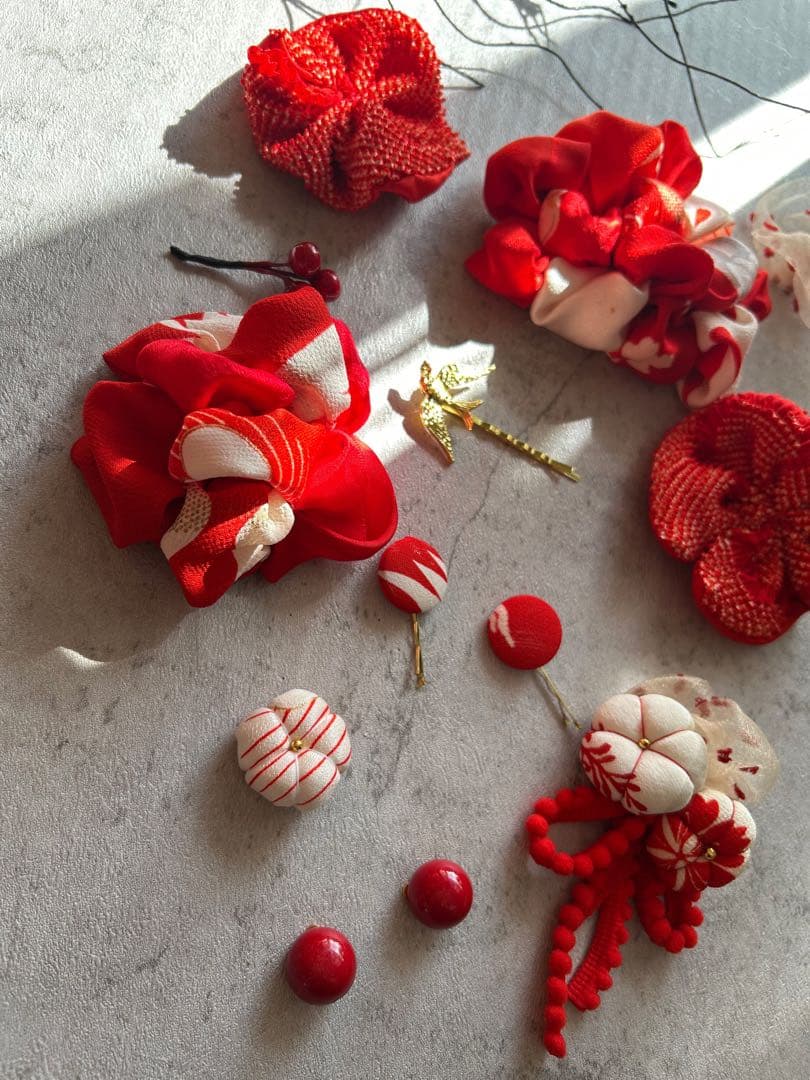 w*4様 七五三　七五三髪飾り　ヘッドドレス　着物髪飾り　リメイク髪飾り　043