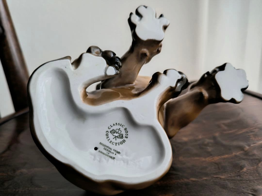 ドイツ製 ローゼンタール 陶器 犬 フィギュリン 置物 Rosenthal