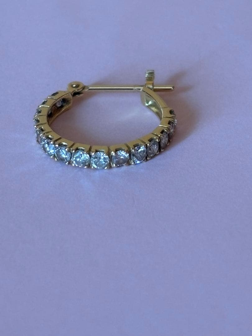 ダイヤモンド　フープピアス⭐️18K 0.5カラット　片耳