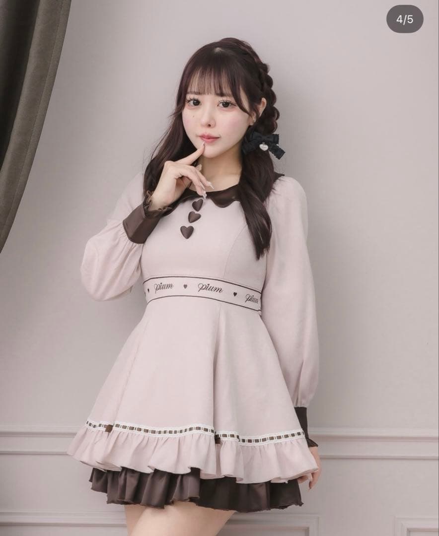 pium melty chocolate フレアミニワンピース