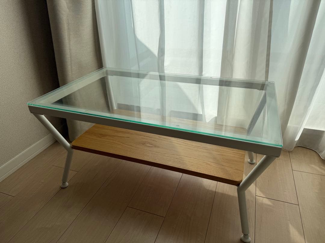 【10月末まで】Francfranc フランフラン　ガラス天板サイドテーブル