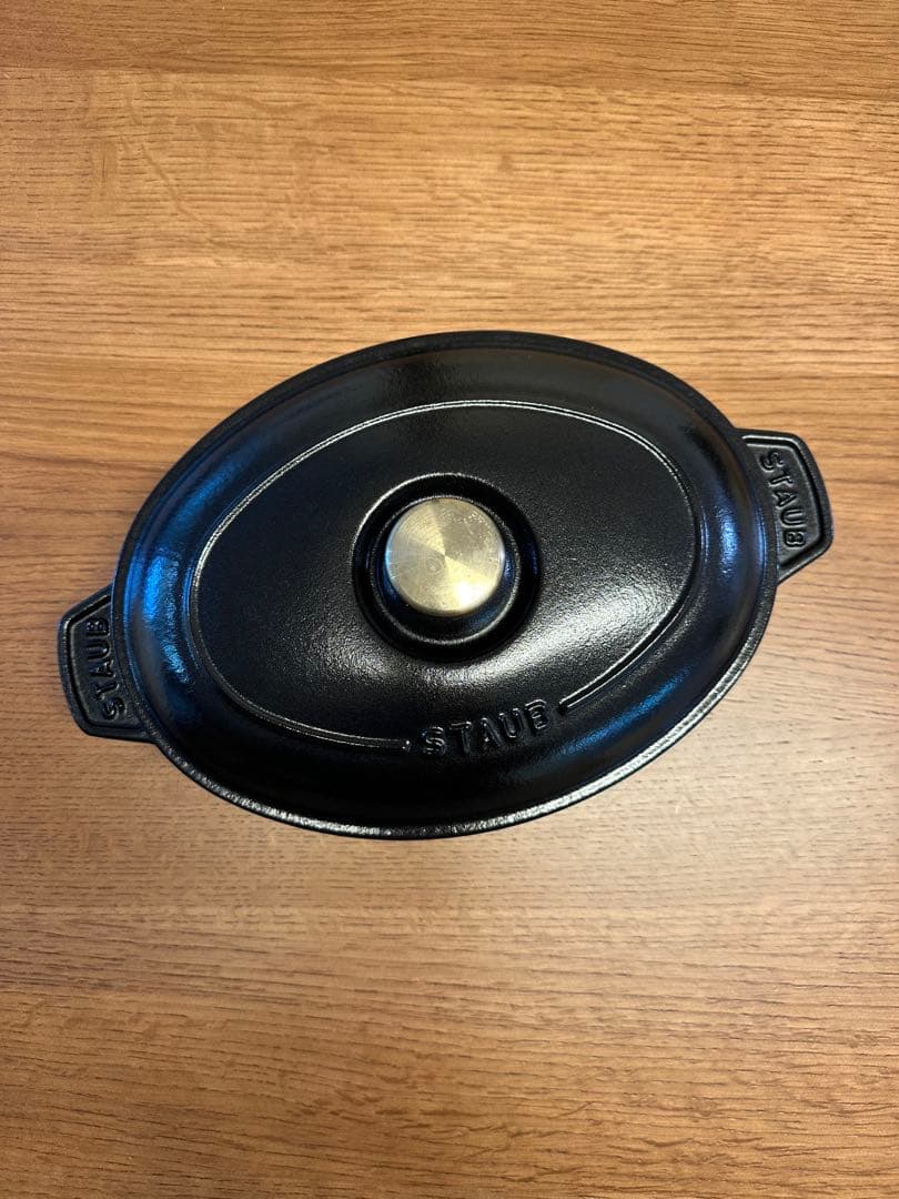 staubオーバルホットプレート　23cm ブラック