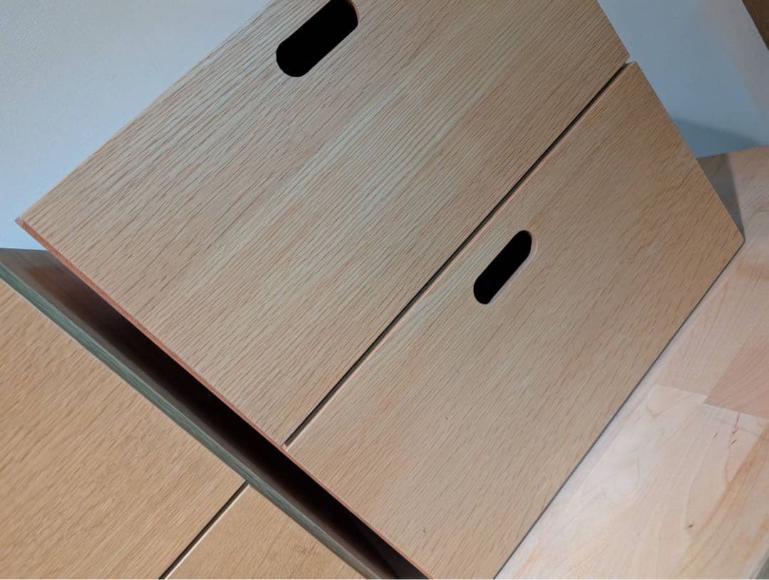 【送料込】無印良品 MUJI スタッキングシェルフ 引き出し 棚木製家具 オーク