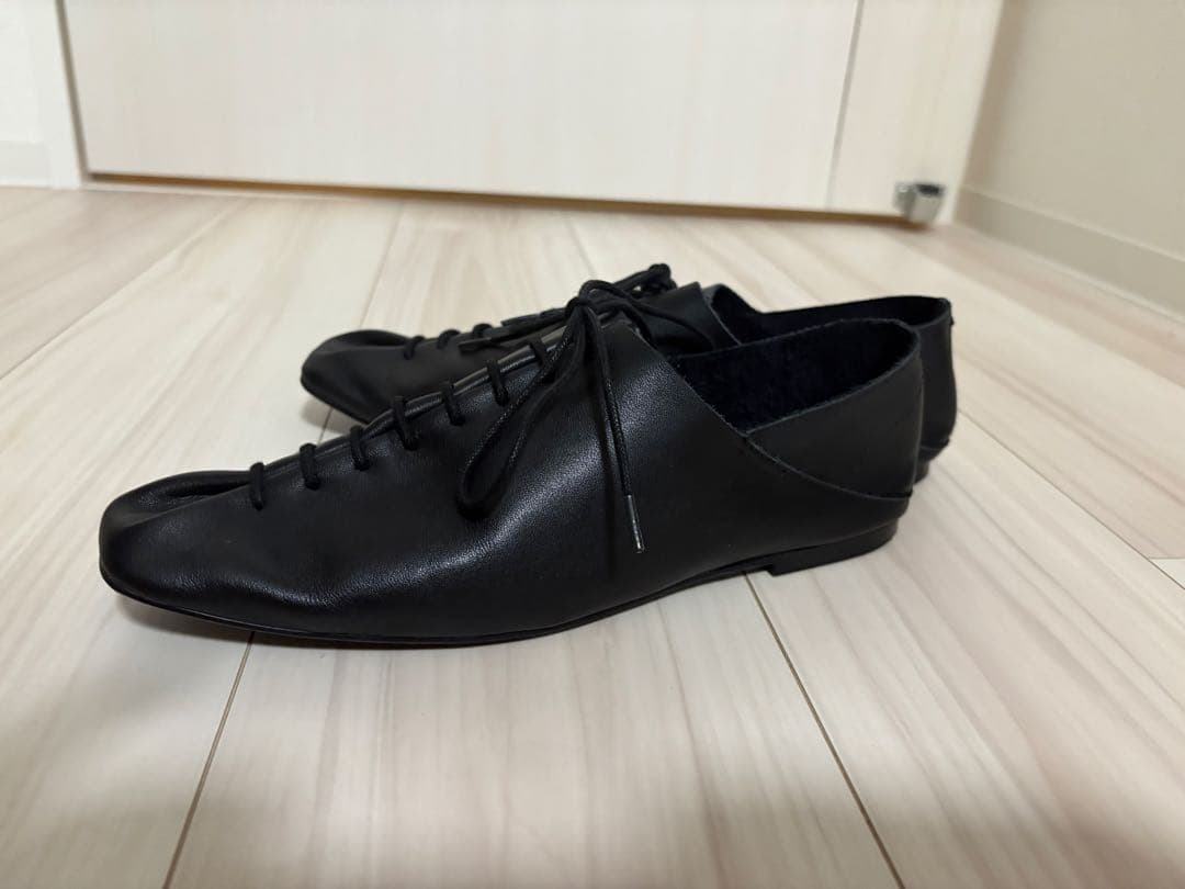 レザーパンプスLaceup Leather Shoes 37 23.5 24