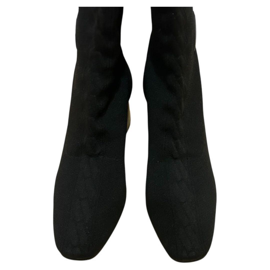 【美品】【限定価格】エルメスHERMESフォンテーヌロングブーツニットブーツ