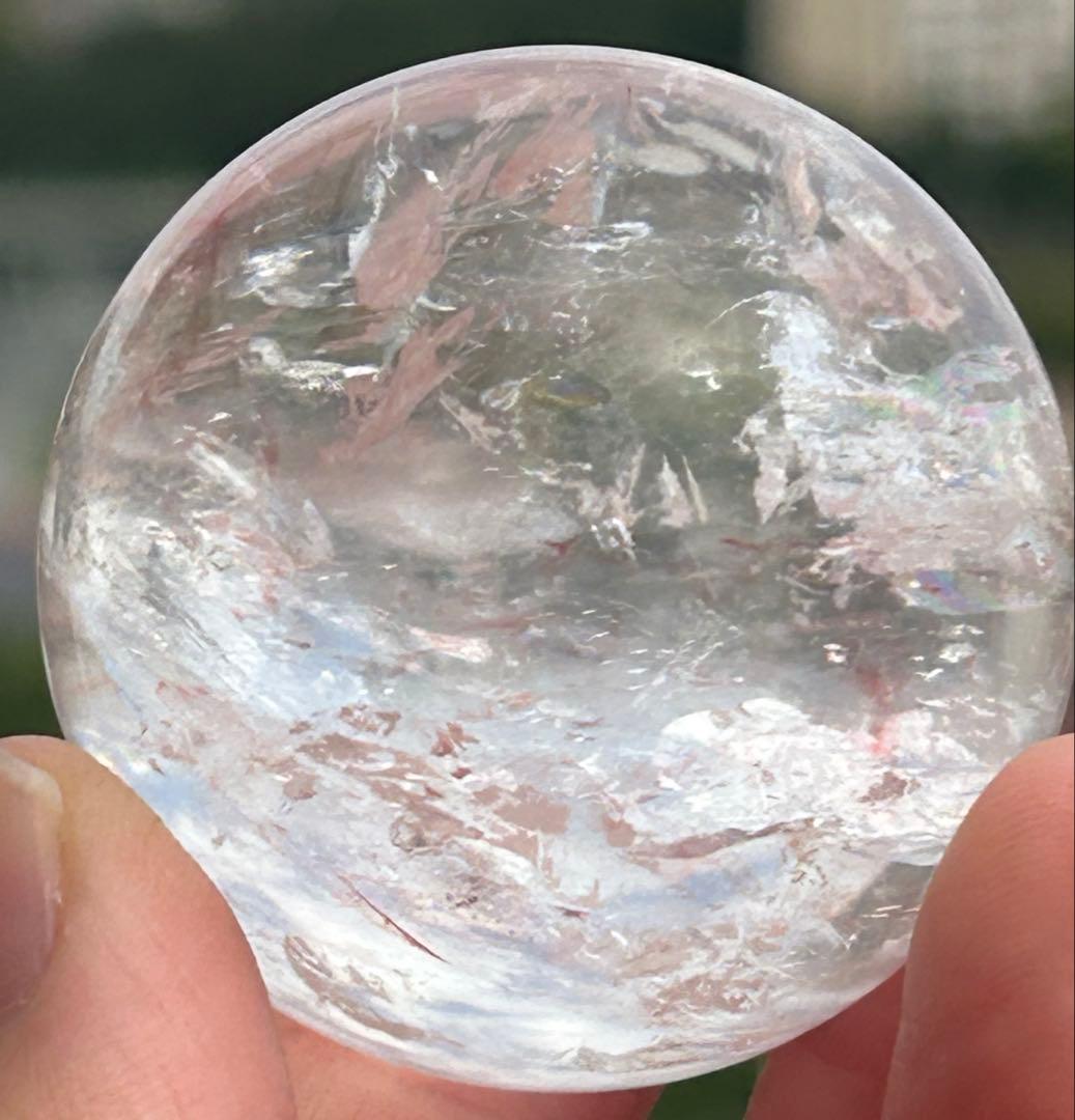 ピンククォーツ ピンクアゼツライト スフィア 天然石 置物