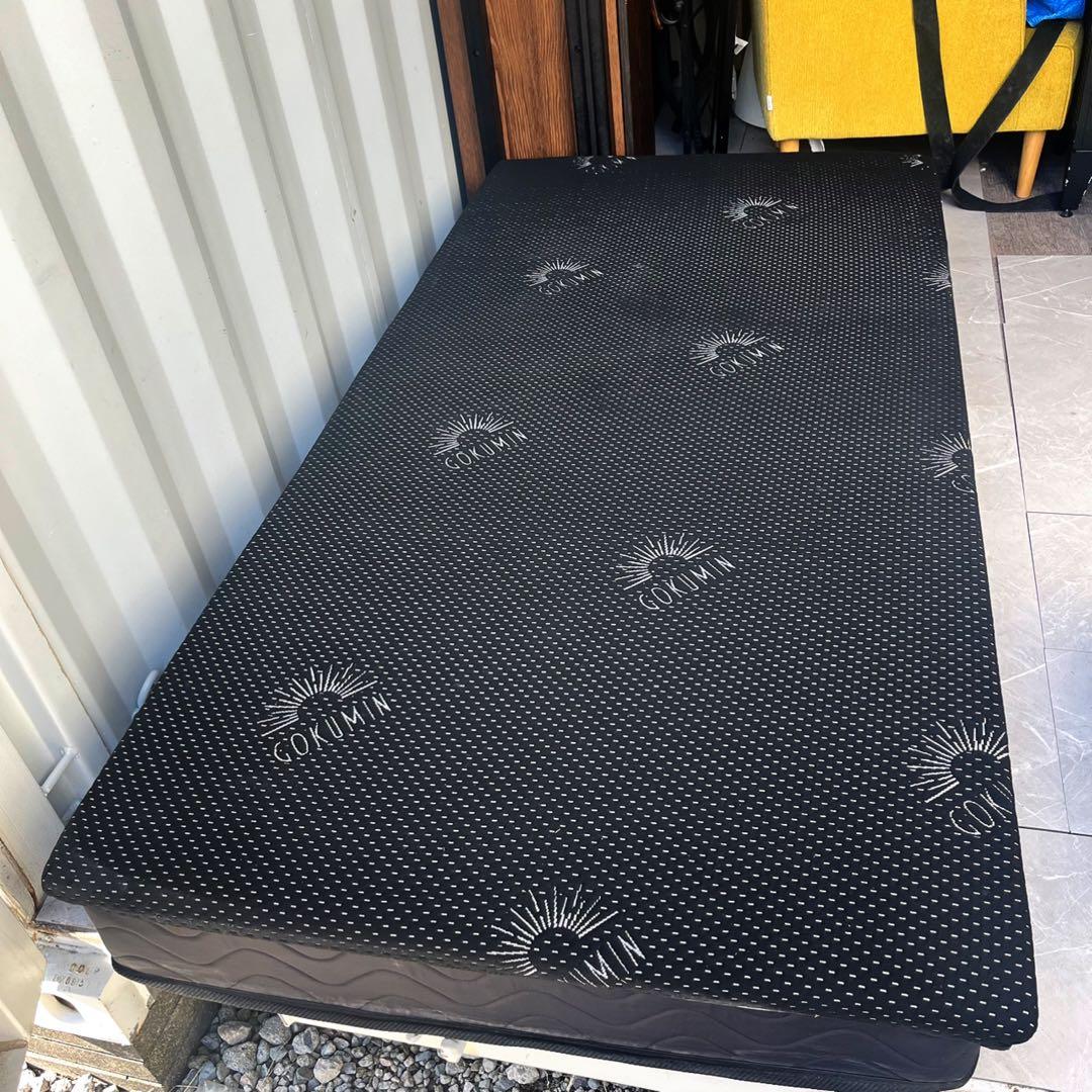 取付無料！ゴクミン プレミアム高反発マットレス&ブラックシングルマットレス