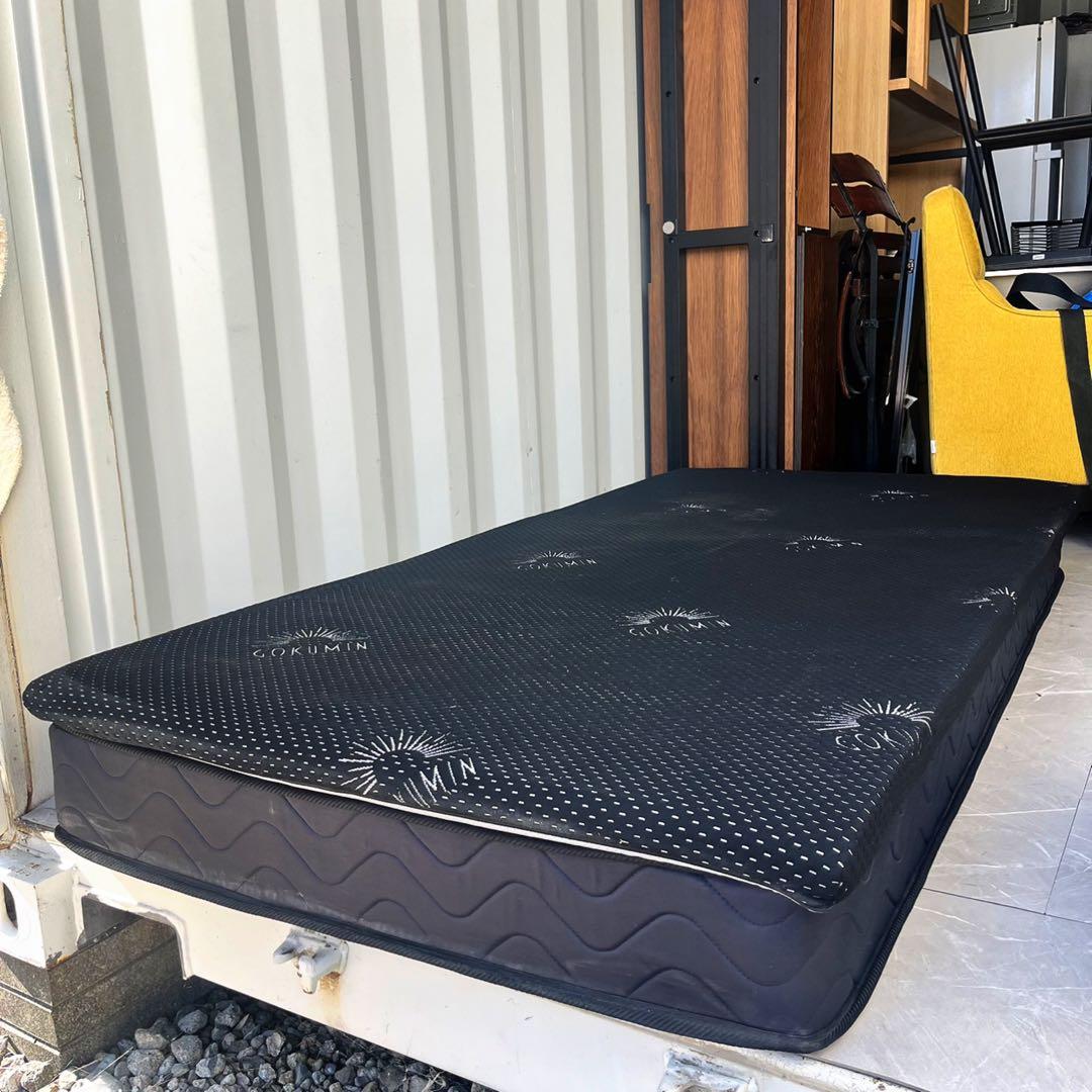 取付無料！ゴクミン プレミアム高反発マットレス&ブラックシングルマットレス