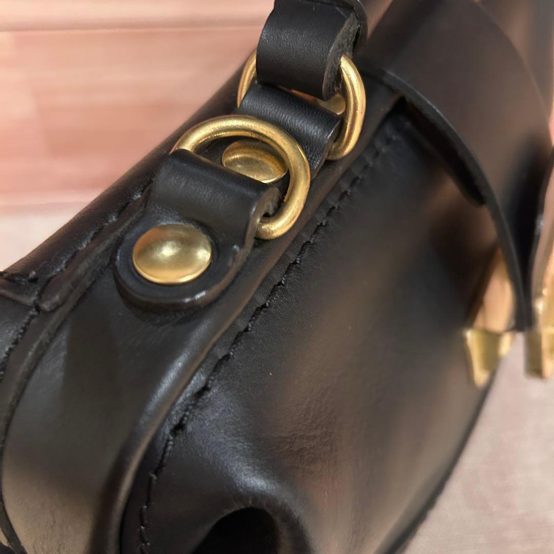 HERZ ヘルツ CW-7 ブルドッグ 本革 日本製 美品 ブラック