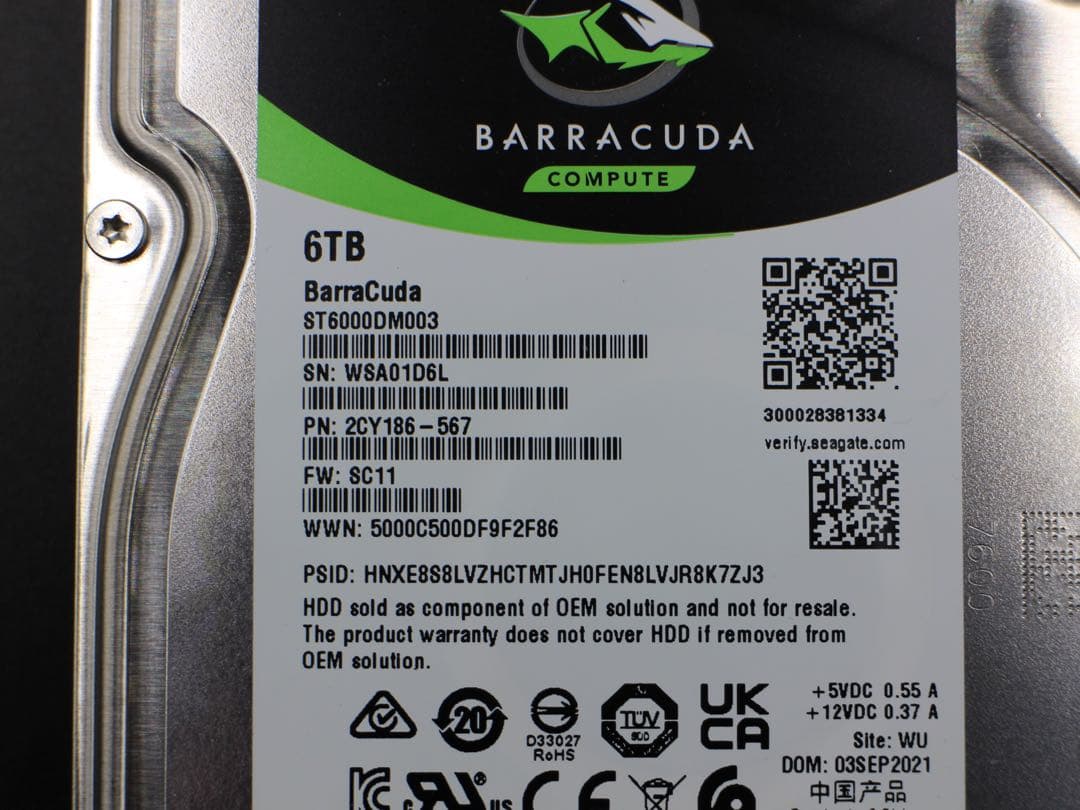 SEAGATE HDD 6TB ST6000DM003 ハードディスク 08