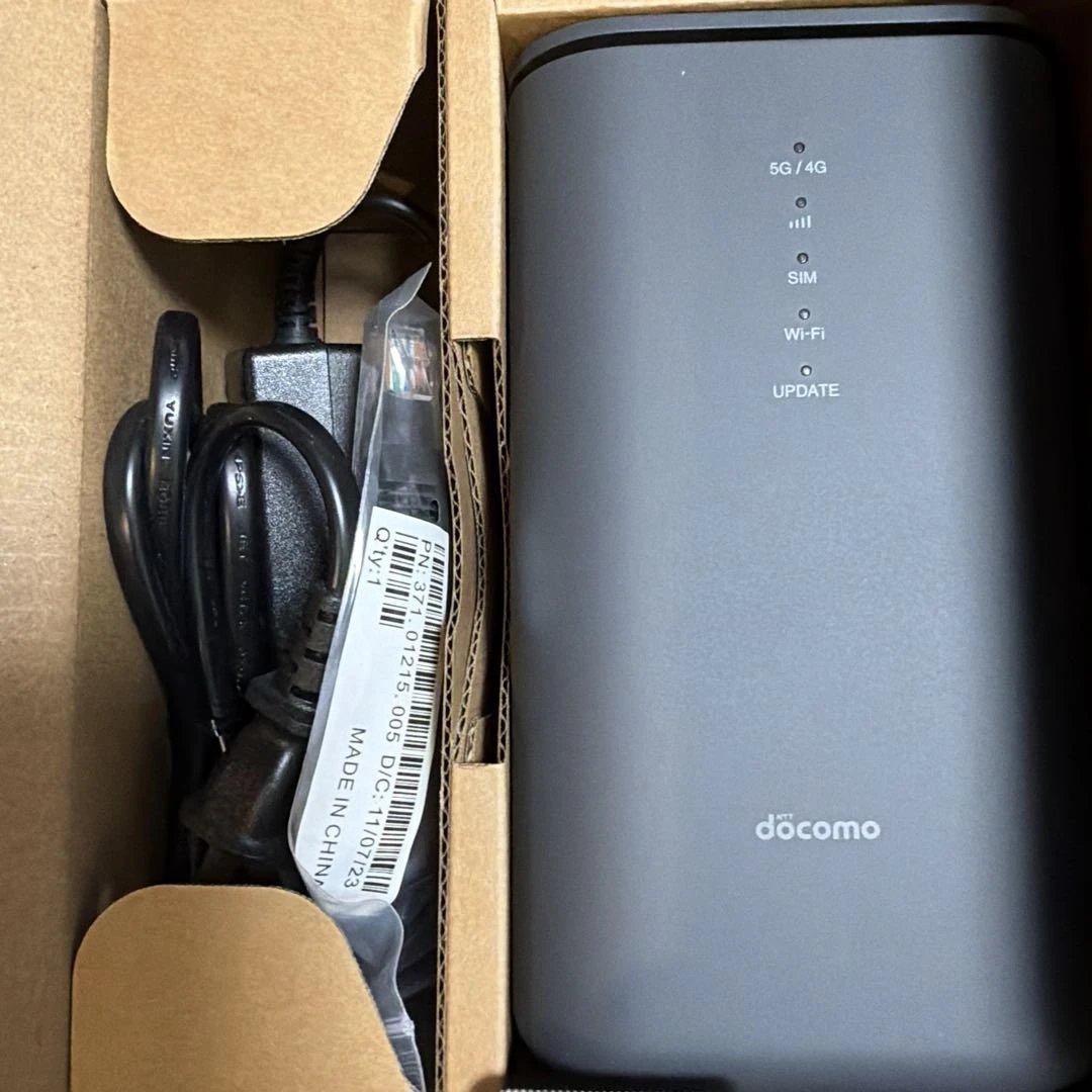 docomo HR02 5G 無線LANルーター ダークグレー