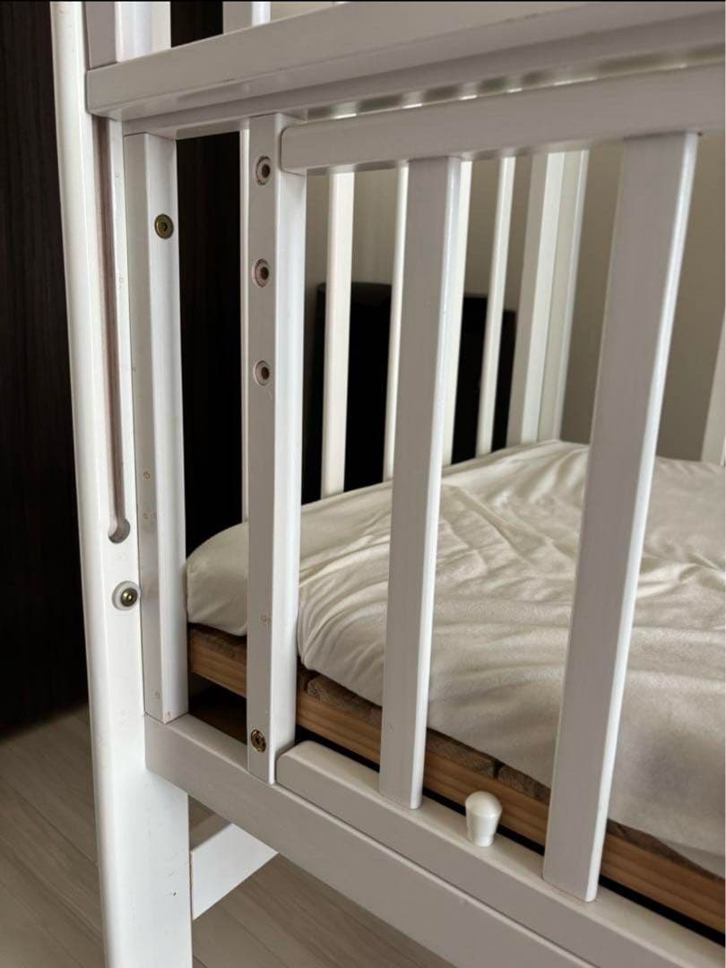 【えるめるも】カトージ ハイタイプ ミニベビーベッド 収納棚